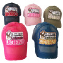 6 Panel gewaschen Baseball Caps mit Applique (6PWS1225)